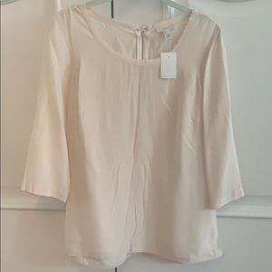 NWT J Crew Pink Short Sleeve Blouse